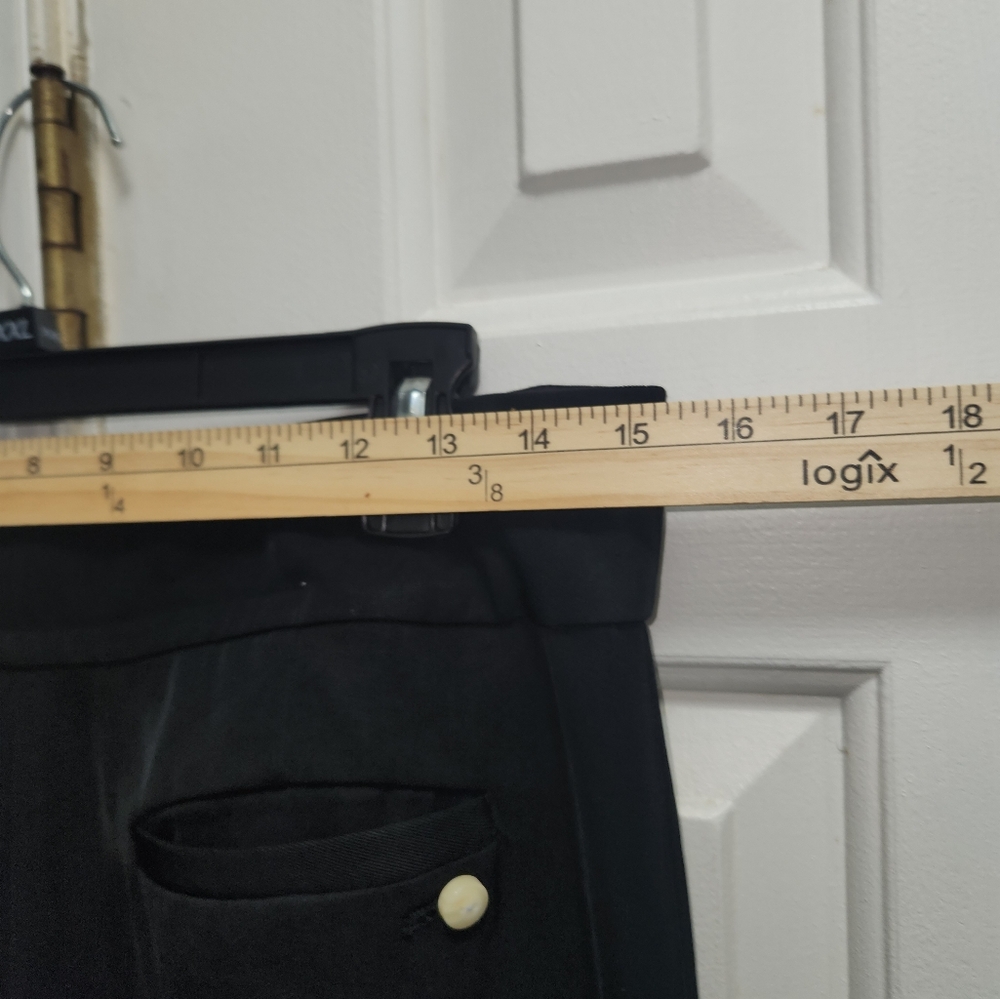 Anthropologie LEIFSDOTTIR Black Wide-Leg Pants with Button Detail SIZE 12 - Picture 8 of 9